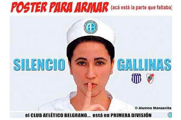 Siguen apareciendo afiches con cargadas a River