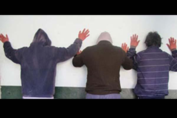 Tres de los sujetos detenidos por la policía de Las Termas