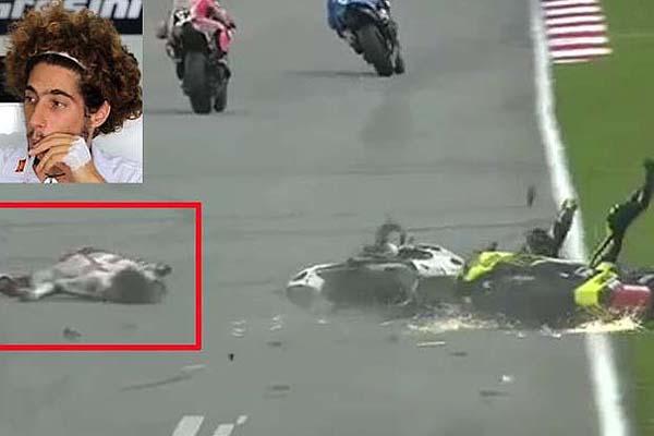 Imagen del accidente de Simoncelli