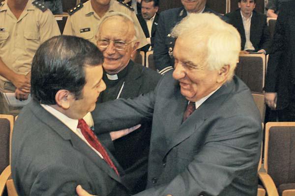 El gobernador Zamora Jorge Gonz�lez y Monseñor Francisco Polti