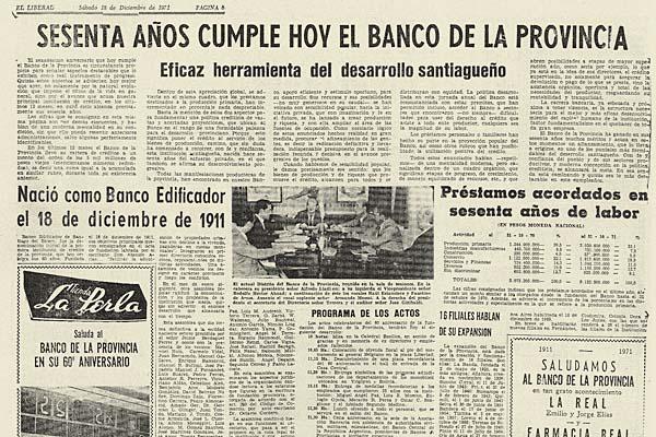 Facsímil de la edición del día 18 de diciembre de 1971 del diario EL LIBERAL