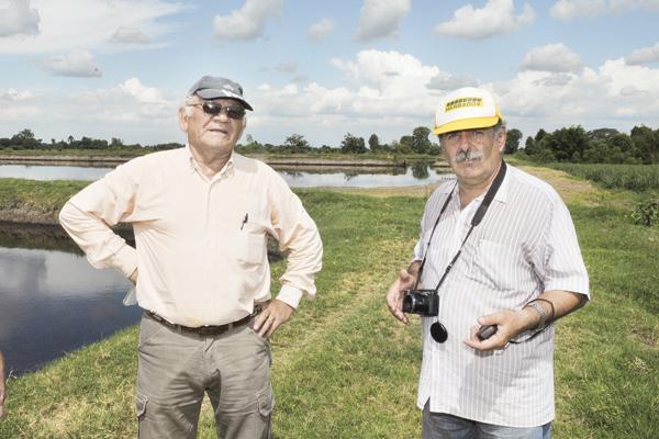 SUPERVISIÓN El secretario del Agua Abel Tévez y Juan Carlos Targa director de Medio Ambiente inspeccionaron dos ingenios
