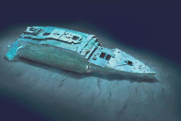 Las primeras panor�micas completas del legendario pecio- las etéreas im�genes de la proa del Titanic ofrecen una riqueza de detalles antes nunca vista