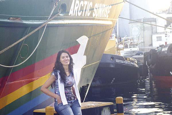 PARÉNTESIS María Fernanda en un momento de descanso disfruta del puerto holandés