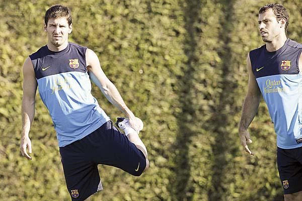 PRETEMPORADA Lionel Messi trabajó en el aspecto físico junto a su compatriota Javier Mascherano
