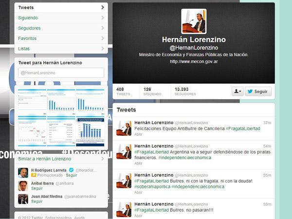 El ministro Lorenzino celebroacute la liberacioacuten del buque insignia de la Armada Argentina