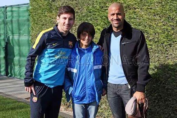 La bruja Veroacuten y su hijo visitaron a Messi