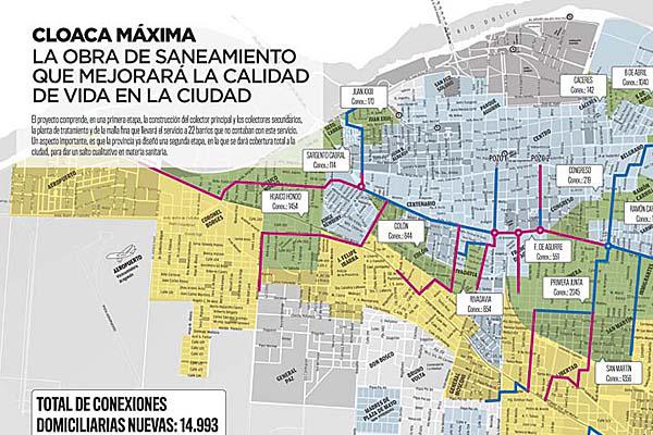 Exclusivo- el mapa de los barrios beneficiados por la cloaca maacutexima