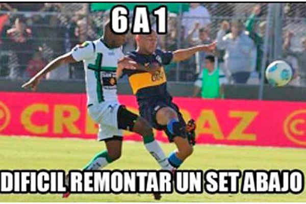 Los afiches de las cargadas a Boca por la goleada que le dio San Martiacuten de San Juan