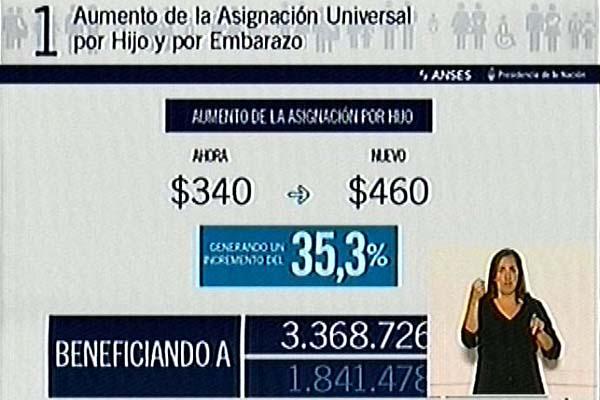 La Presidenta anuncioacute aumentos en la Asignacioacuten Universal por Hijo y por Embarazo