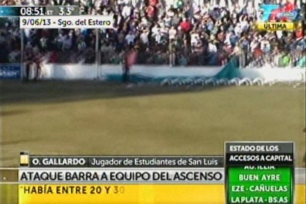 Los jugadores de Estudiantes de San Luis culpan a la policiacutea por los incidentes