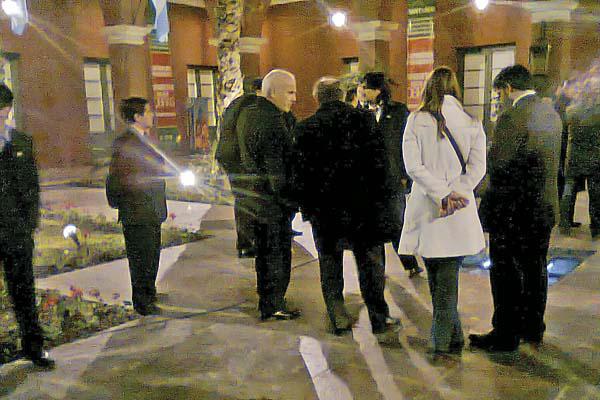 PREVENCIÓN En todo momento el personal de Seguridad estuvo atento al movimiento de los funcionarios que integraron la comitiva presidencial en el CCB