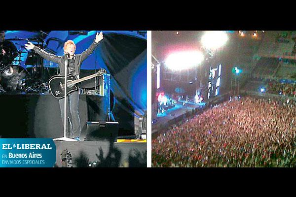 Bon Jovi y su banda deleitaron anoche a una multitud en el estadio de Veacutelez