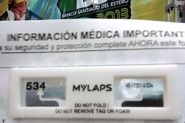 DE PUNTA El chip descartable que utilizar�n los atletas un sistema que se utiliza en las grandes maratones del mundo como la de Nueva York
