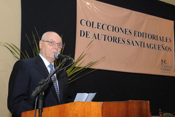 DISCURSO El presidente de la Fundación Cultural Santiago del Estero doctor Nestor Carlos Ick destacó la obra de Ábalos