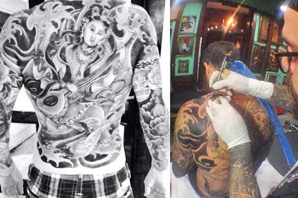 Marcelo Tinelli se tatuoacute toda la espalda