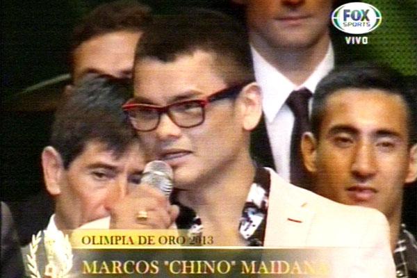 El boxeador Marcos Chino Maidana se llevoacute el Premio Olimpia de Oro