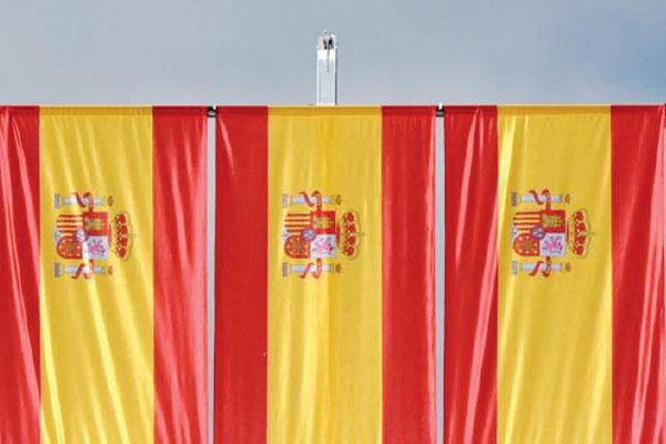 La bandera de España lució en lo m�s alto con el podio de M�rquez Pedrosa y Lorenzo
