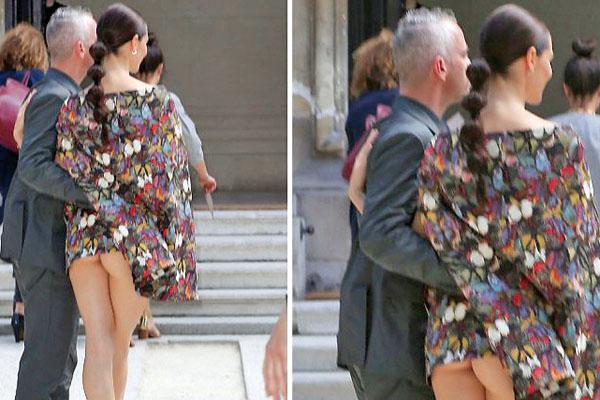 La mujer de Eros Ramazzotti mostroacute la cola en su primera salida puacuteblica