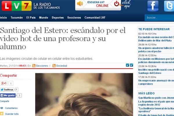 Repercusioacuten nacional por el video de la profe hot