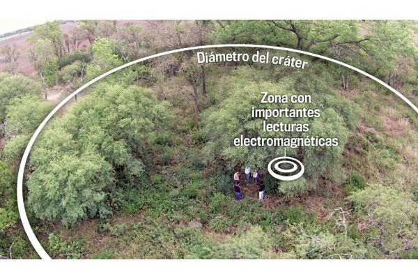 Detectan el craacuteter de un gran meteorito en Campo del Cielo