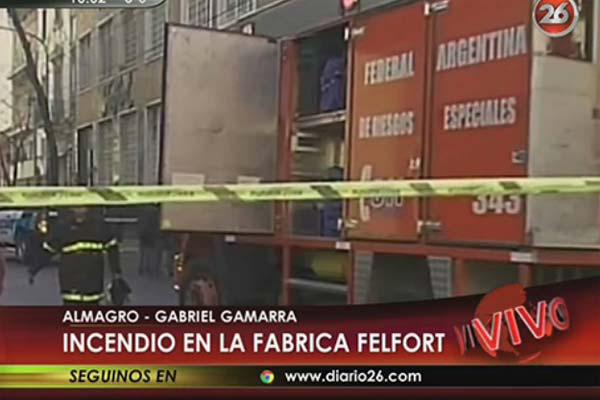 Un herido por incendio en la faacutebrica Felfort
