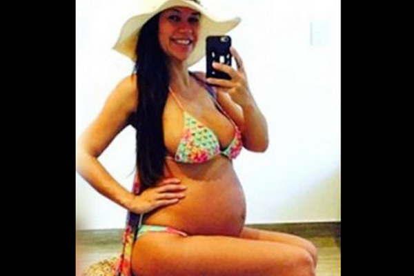 Mariana de Melo a punto de dar a luz