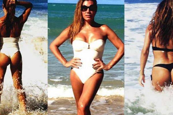 Florencia de la V lucioacute su figura en las playas de Brasil