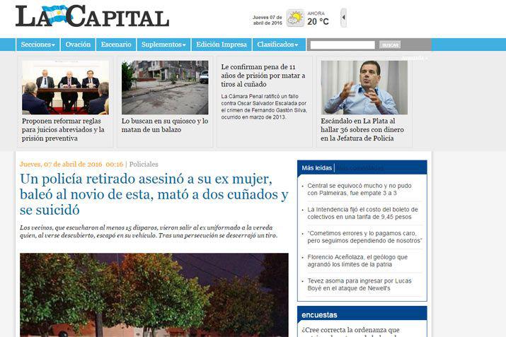 El triple crimen en La Banda en medios nacionales e internaciones