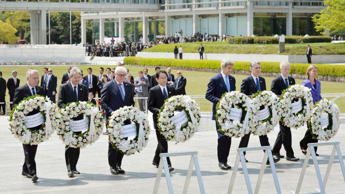 John Kerry participoacute de un homenaje a las viacutectimas de Hiroshima