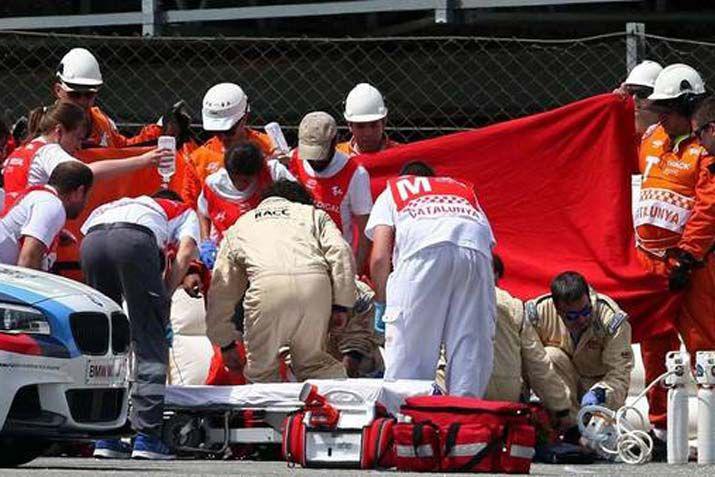 Murioacute Luis Salom en los ensayos del MotoGP de Cataluntildea