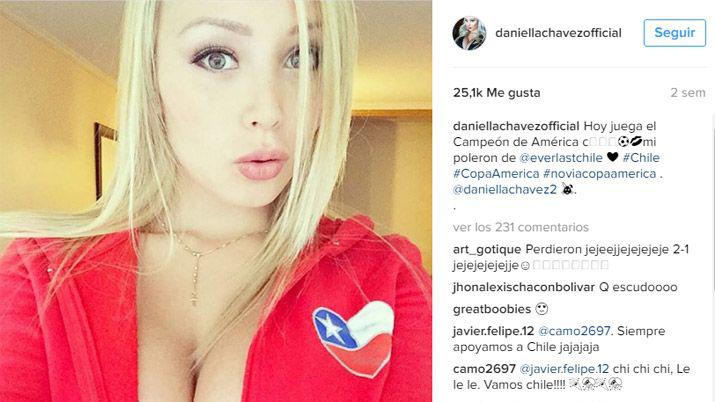La chilena hot que alienta su seleccioacuten y carga contra Lio Messi en Instagram
