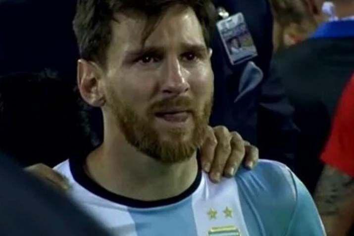 El llanto de Messi tras la derrota