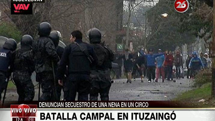 Los manifestantes intentaron llegar al predio de un circo