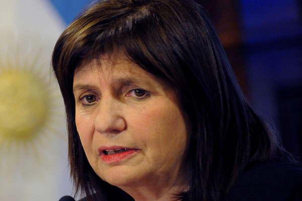 Bullrich resaltoacute que buscan a los involucrados en narcotraacutefico