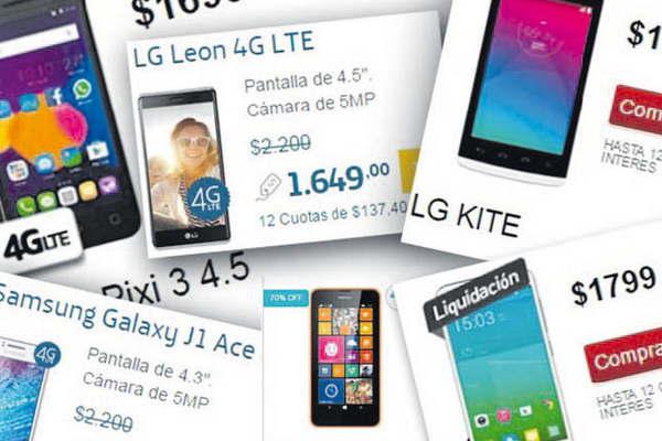Hay 10 modelos de celulares 4G que ya se ofrecen on line a menos de 2200