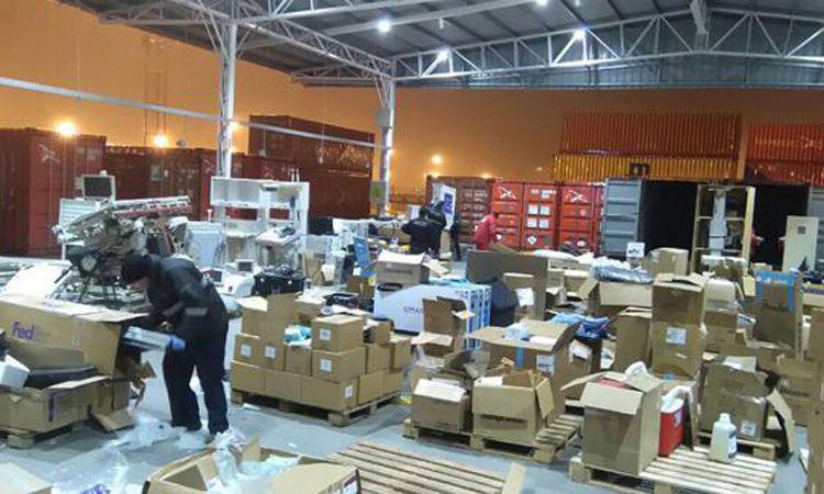 Incautaron un millonario cargamento de electroacutenicos