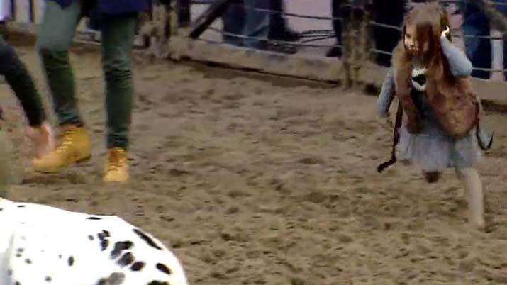 El video viral de Antonia Macri jugando con un caballo en La Rural