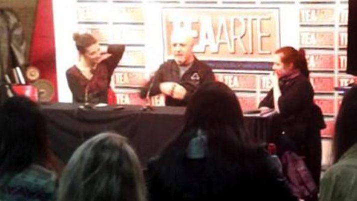 Fue durante una charla a alumnos