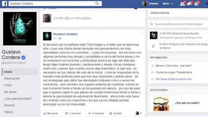 Hay mujeres que necesitan ser violadas para tener sexo dijo Gustavo Cordera