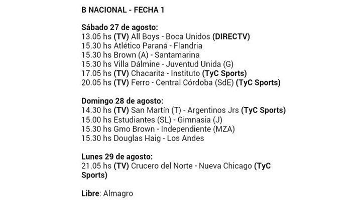 Confirmado- Central Coacuterdoba - Ferro a las 2005 por TyC Sports