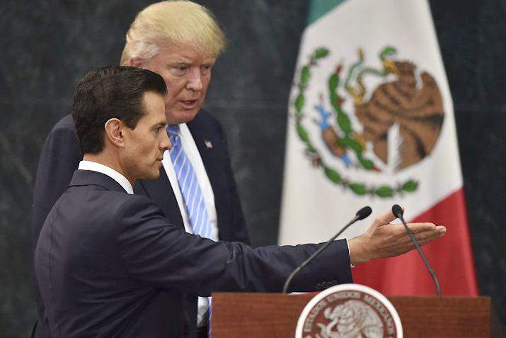  Donald Trump se reunió este miércoles en México con el presidente de ese país Enrique Peña Nieto