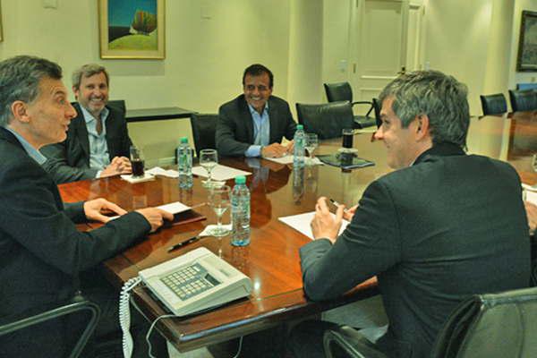 El Presidente se reunioacute con Pentildea y Frigerio