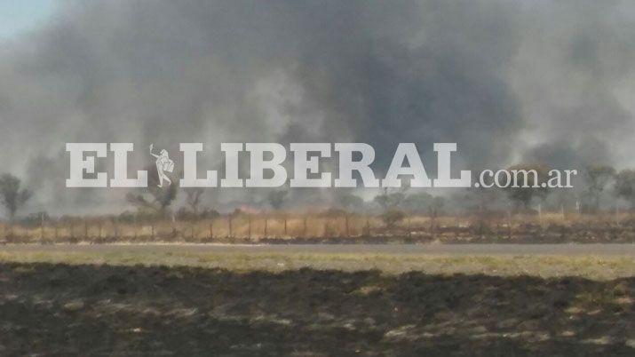 Bomberos sofocaron incendio de pastizales y monte en ruta 9