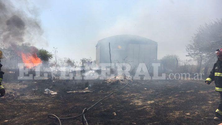 Se incendió un galpón en Las Tinajas