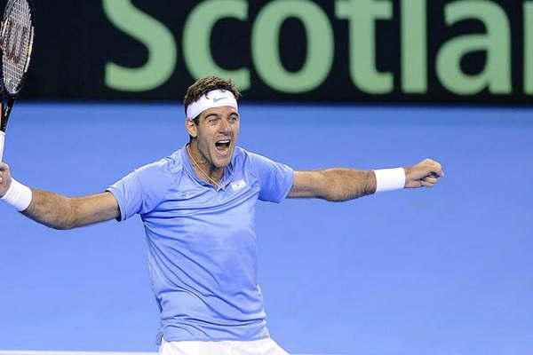 La Argentina ganoacute con un Delpo genial y se puso a un punto de la final en Glasgow