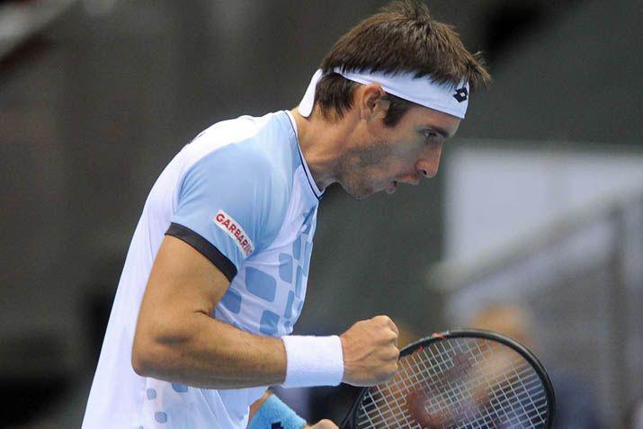 Leonardo Mayer disputó el quinto punto de la semifinal de la Copa Davis ante Gran Bretaña