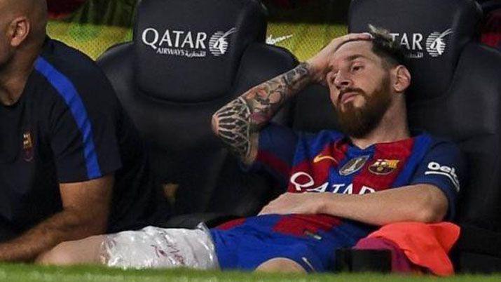 Messi salió lesionado y causó preocupación
