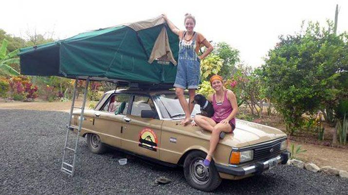 Dos chicas se fueron en un Falcon de Olivos al Caribe