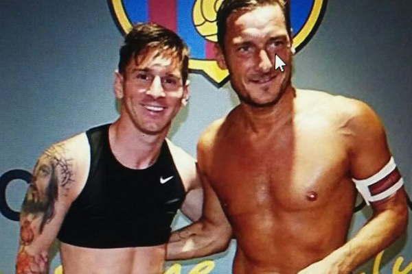 Messi saludoacute a Totti por su cumpleantildeos nuacutemero 40